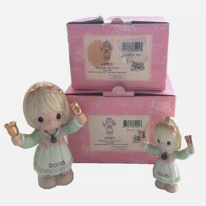 Precious Moments Ringing In The Season Figurine&Ornament Lot of 2 #610001 #61002
